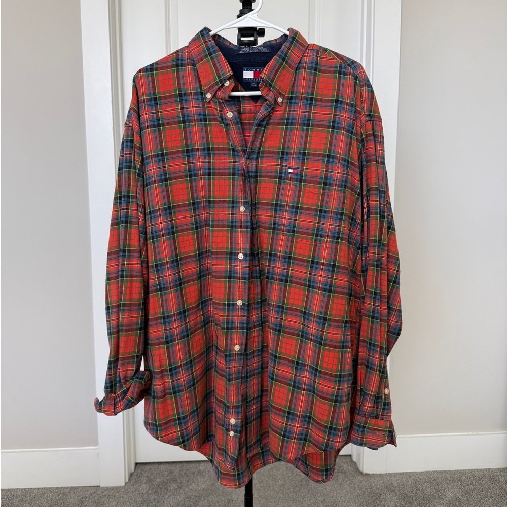 Vintage Tommy Hilfiger Flannel plaid button-up long sleeve